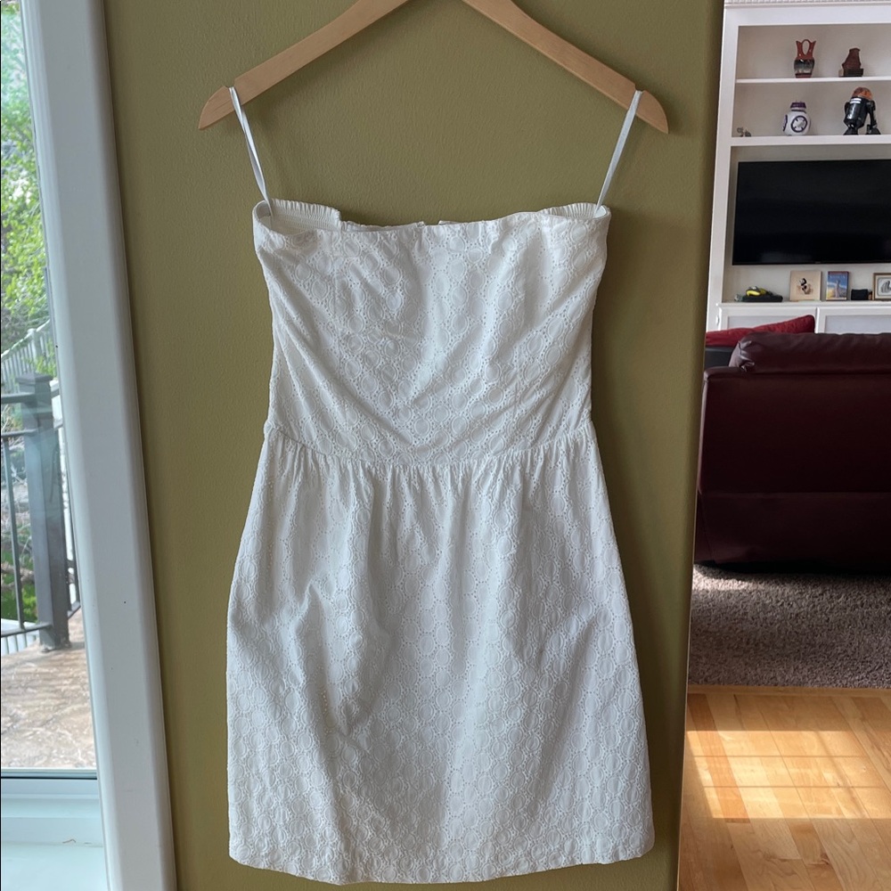 NWOT GAP White Strapless Eyelet Sundress